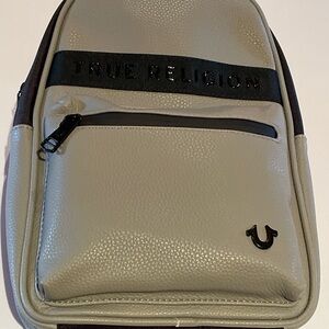 🟢True Religion Gray and Black Backpack